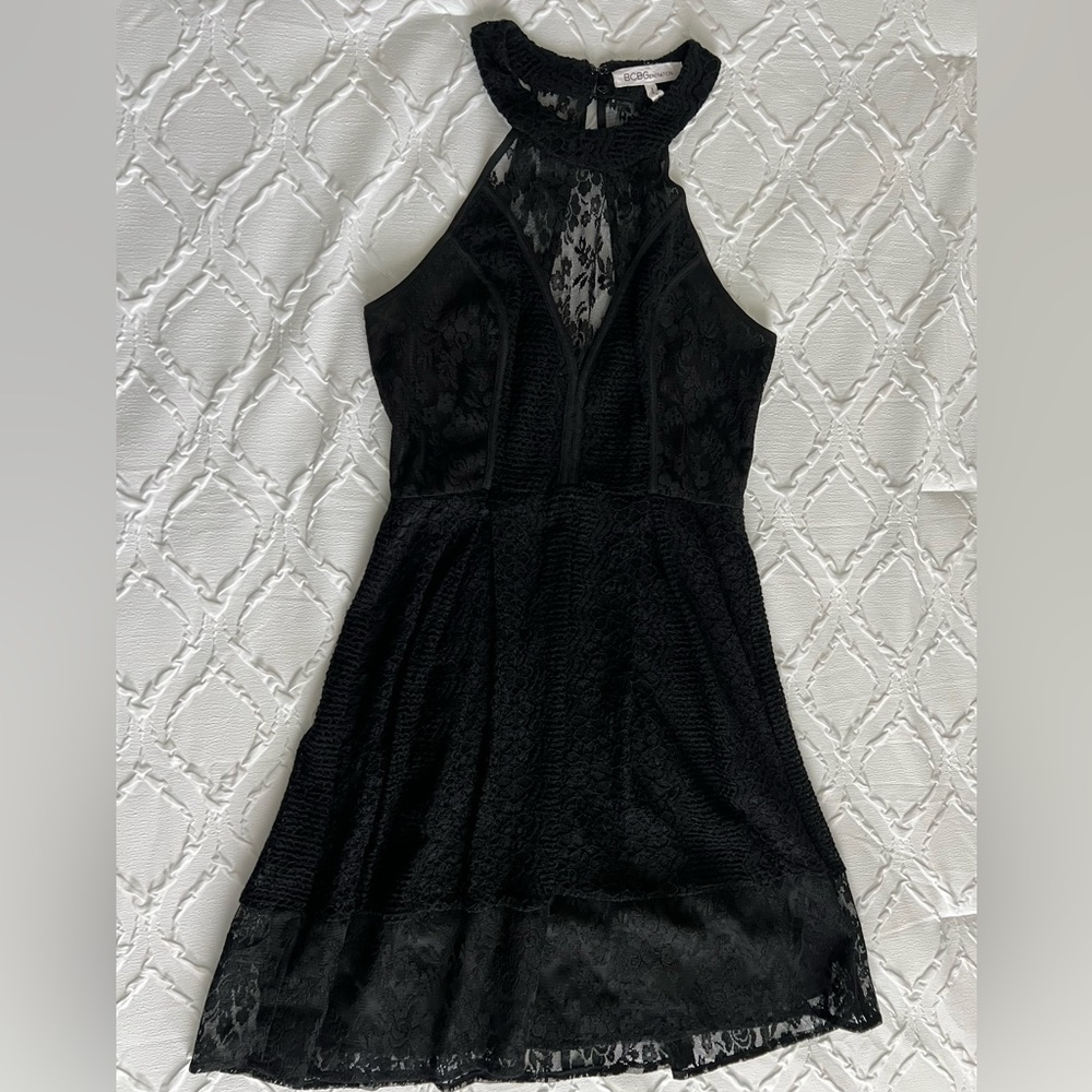 BCBGeneration black mini lace dress size 2